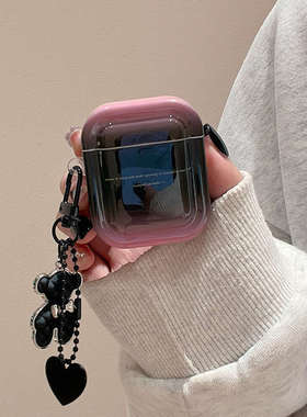 适用airpods的耳机保护套高级感3苹果无线蓝牙第三代紫色渐变2pro小众max耐脏ipods小众个性保护壳带链子二代