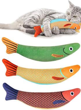 Cat Toy Catnip 3D Simulation Fish Goldfish Kitten Toys Pillo