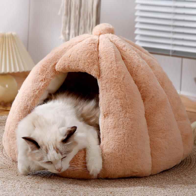 高档猫窝冬季保暖物猫洗咪封厚闭式猫屋四季通用可拆冬天狗窝加宠