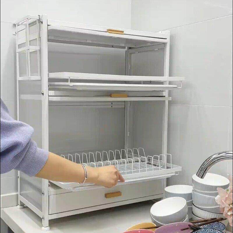 碗碟收纳层架厨房置物架家用碗架台面碗筷双层碗架沥水柜沥水碗碟