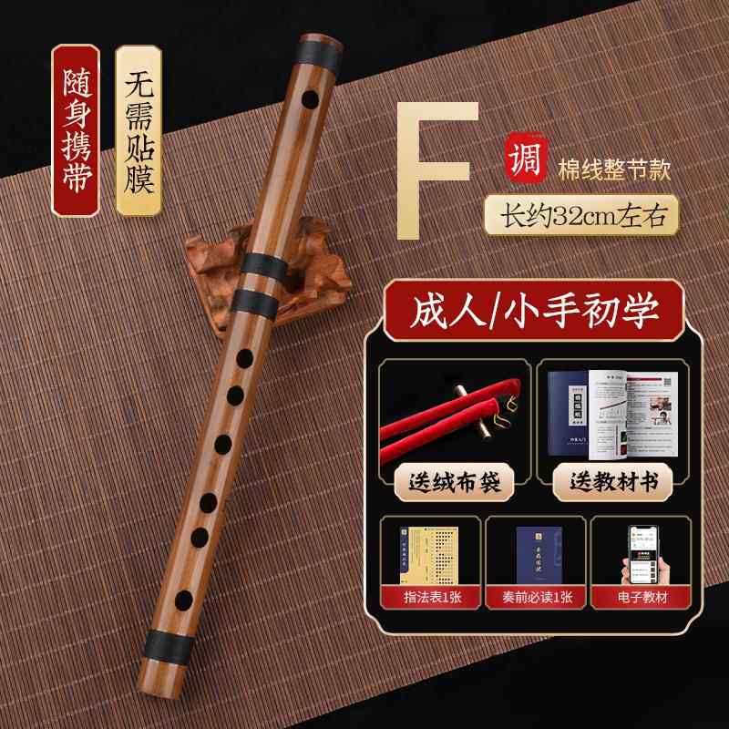 正品学苦竹子古风零基础F儿童G横笛入笛门无调膜短笛冷门初随身小