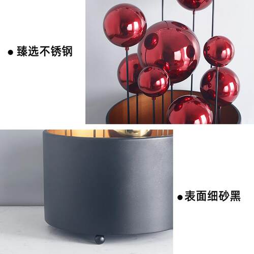 新款直销轻奢摆件金属球创意现代简约艺术彩色球样板房客厅电视柜