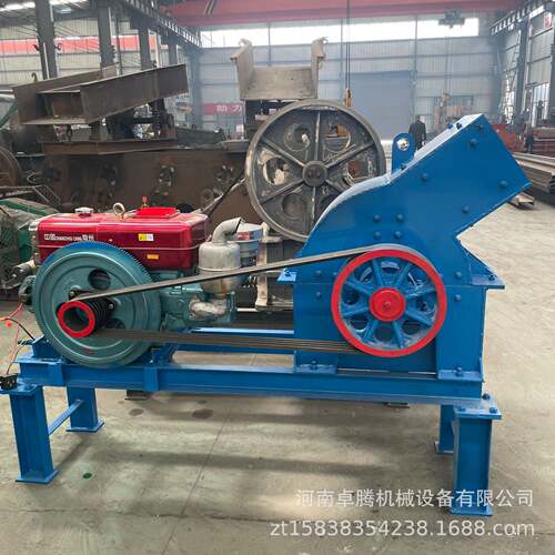 PC-400*600柴油动力鹅卵石锤式破碎机便携式建筑石料石灰石制砂机