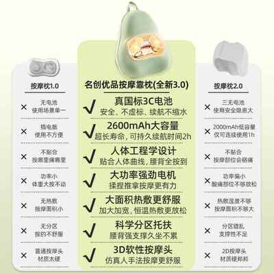 高档器全MIN按ISO腰部按摩颈椎背部按摩仪全身自动揉捏车载摩靠垫
