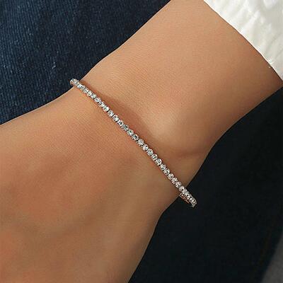 1Pieces of Ladies Transparent Shiny Crystal Bracelet 27 Colo