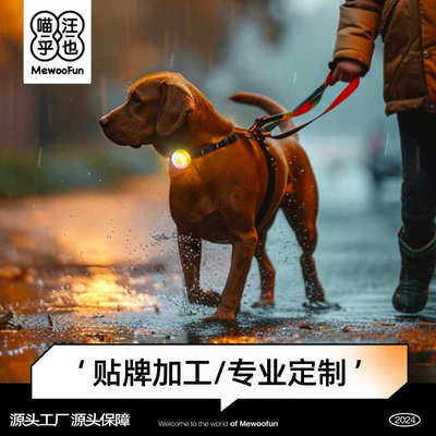 喵乎汪也狗狗安全灯防走失遛狗灯宠物发光夜行夜晚出行小狗酷炸街