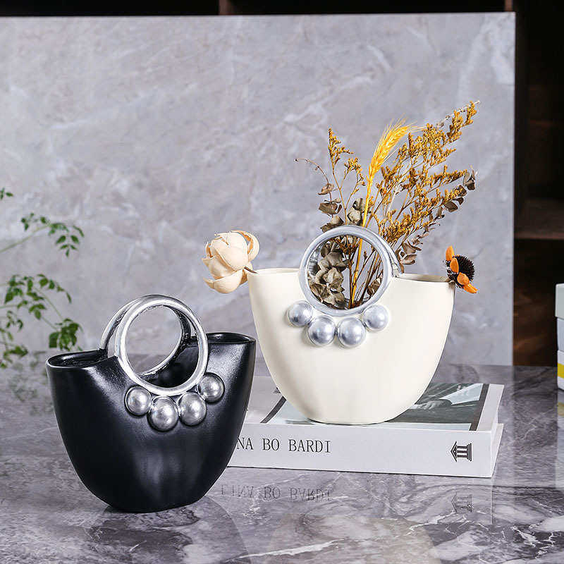 法式奶油风树脂创意花瓶北欧家居插花干花器客厅玄关电视柜酒柜摆,家居饰品,花瓶,淘宝优惠券,粉丝福利购,淘宝优惠卷