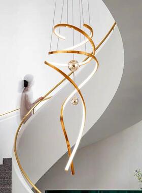 现代轻131奢大气别跃客厅吊灯酒店墅层大堂楼梯间展厅艺术吊创意