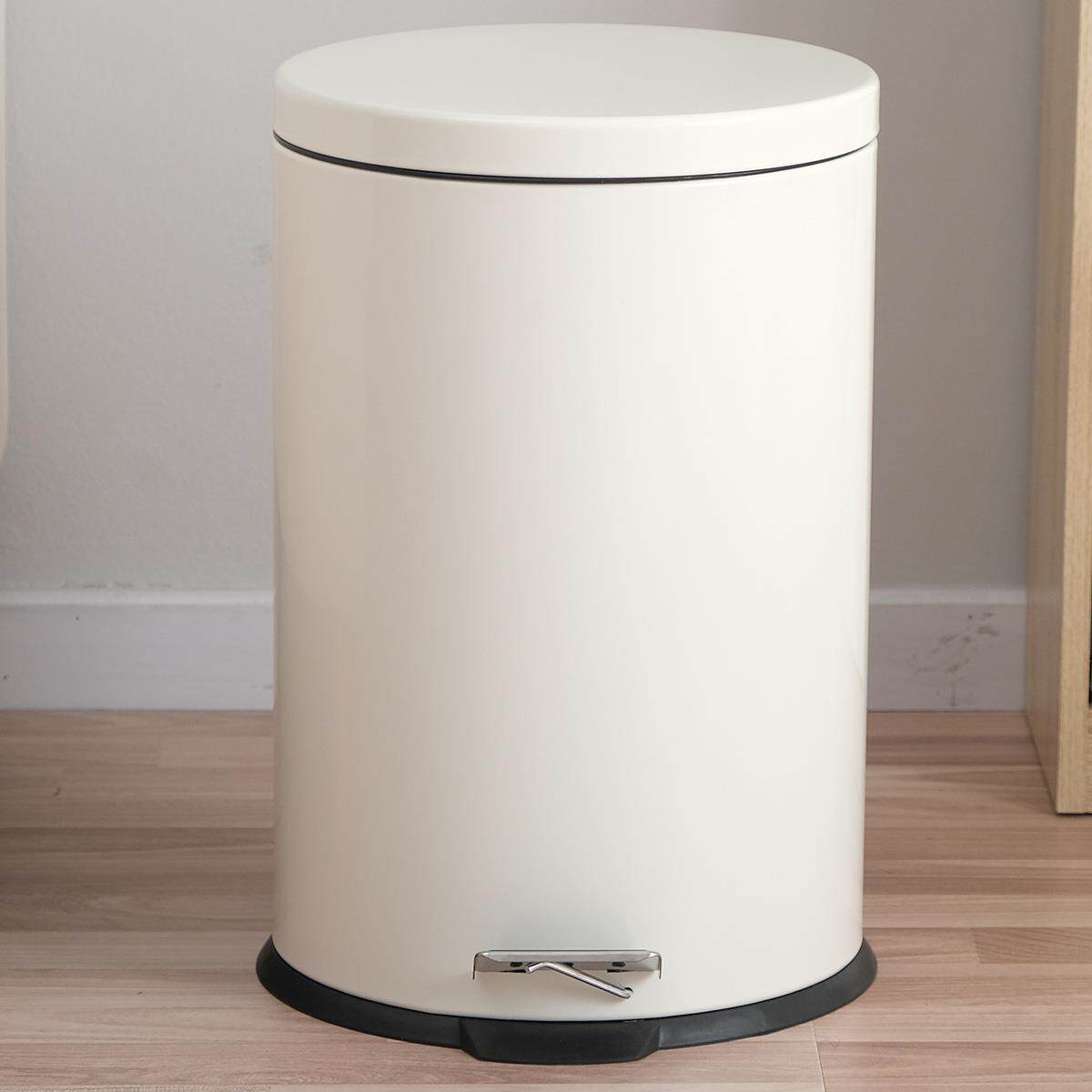 跨境20L家用脚踏翻盖垃圾桶厨房特大号带盖垃圾篓静音缓降卫生桶