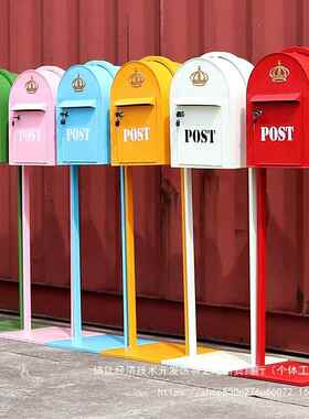 欧式复古铁艺箱室外挂墙邮42349箱箱心语意见议箱投诉建箱信报箱