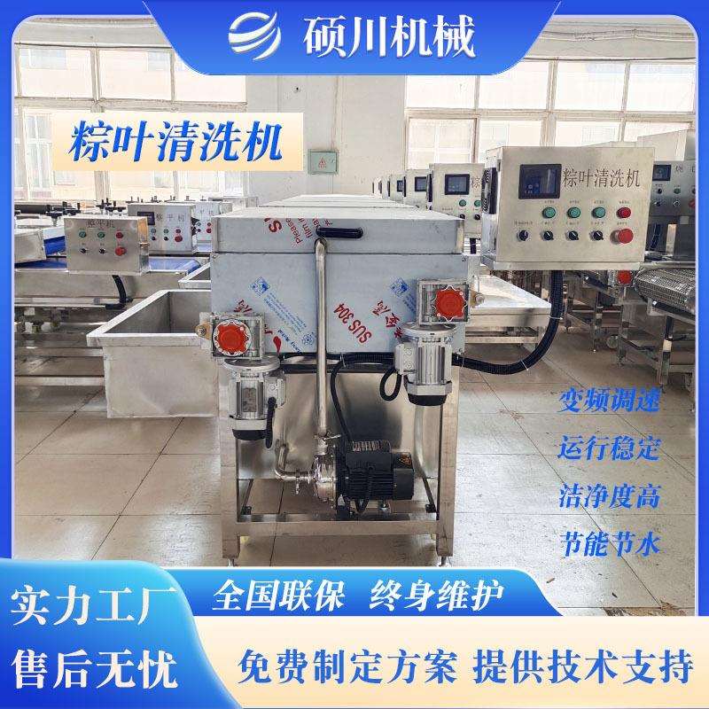 粽叶双层毛辊清洗机 糯米粽加工设备 芦苇叶芭蕉叶荷叶自动洗叶机