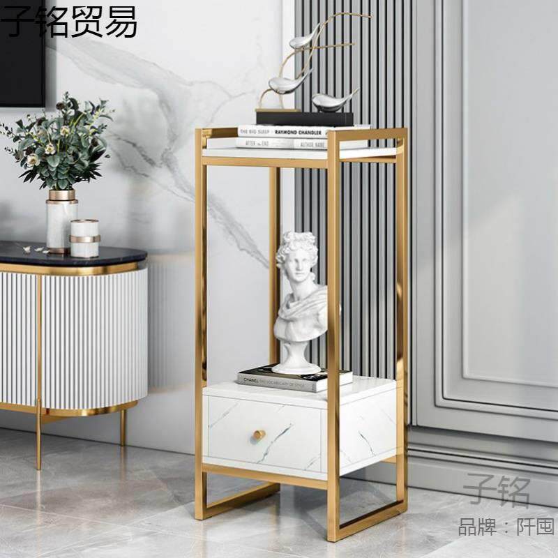 网红花架轻奢客厅电视柜边放绿萝的花盆架两层简约摆件置物架落地