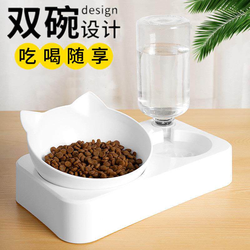 宠物用品狗盆狗碗猫碗喂食双碗自动饮水器食盆狗狗碗猫咪水碗饭盆