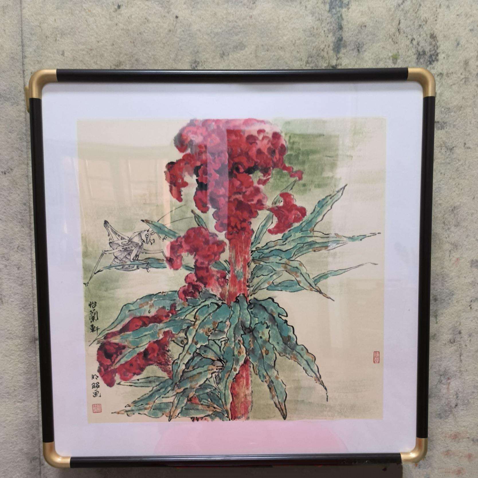 中国风油画灯绘画书法画客厅装饰画挂墙画摆件