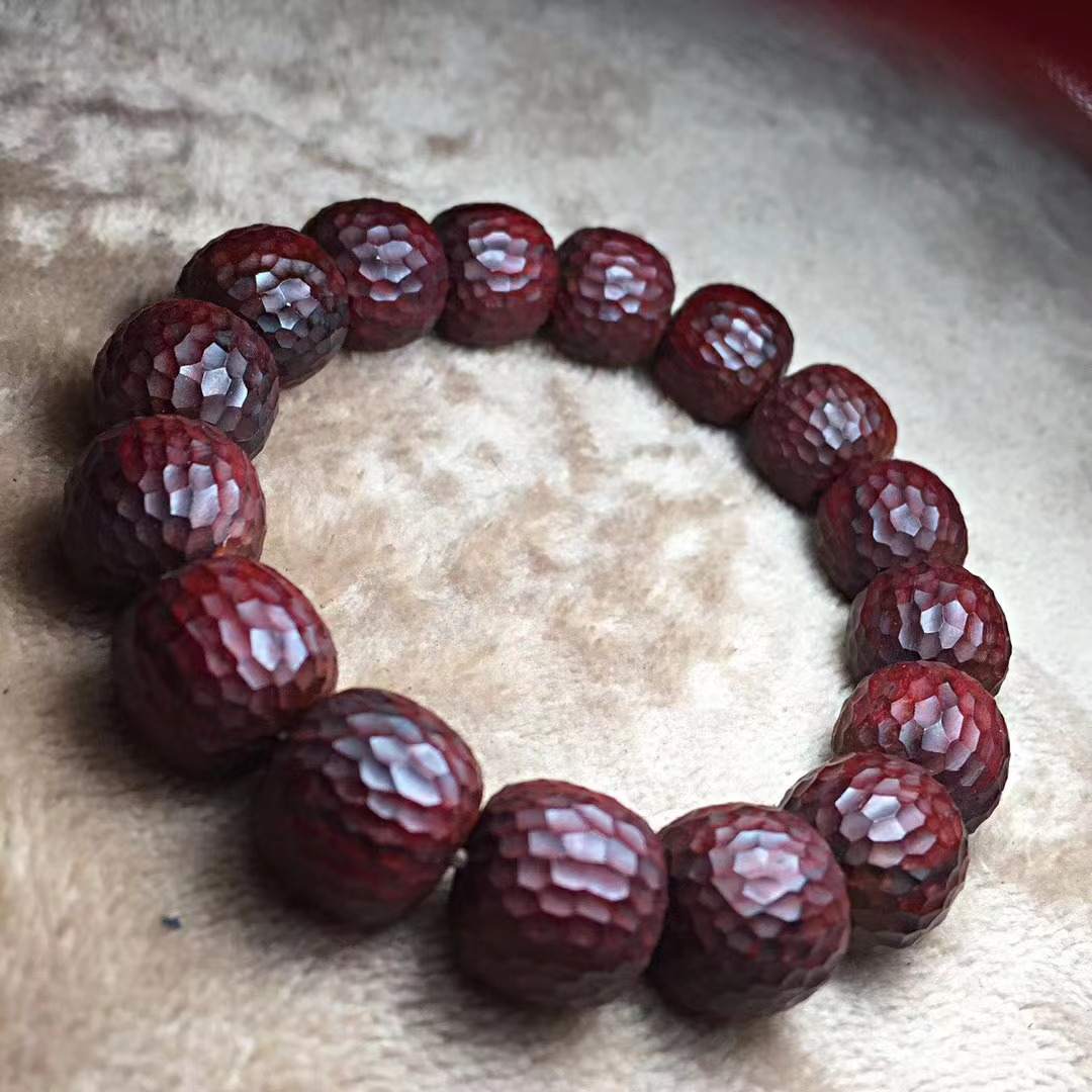 锤纹珠小叶紫檀1.3/1.4老形珠佛珠文玩手串念珠手链收藏送礼佳品