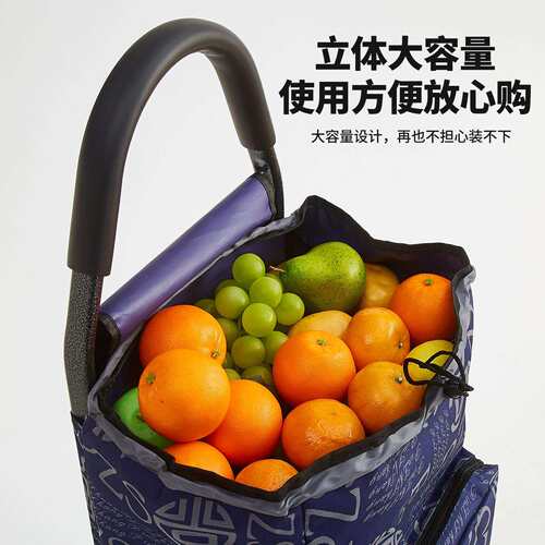 购物买杆菜车家用买可菜推小拉车折叠手车超PS09市搬运拉货拉小推 - 封面