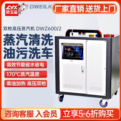 德威莱克DWZ600/2高压蒸汽清洗机工业高温蒸汽洗车机器设备厂家
