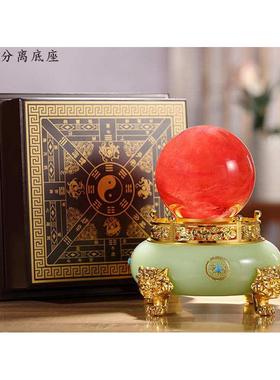聚宝盆摆件琉璃玉水晶球创意工艺品公司乔迁开业礼品办公室装饰品