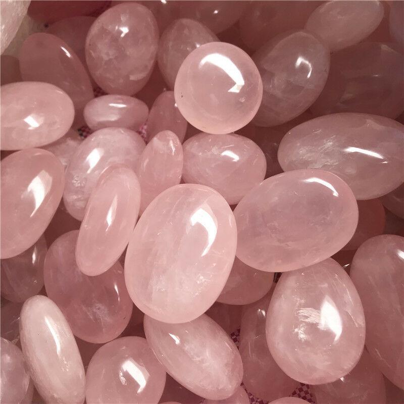 厂家直供天然粉水晶把玩手把件马达加斯加粉晶原石打磨矿标跨境