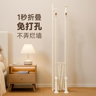 室内晾衣架可F9889768折小叠户型卧室飘一窗落地式晾衣杆可根伸缩