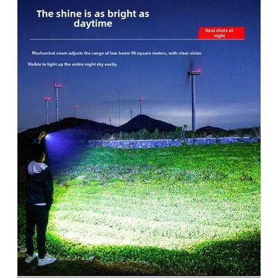 Cross-border lighting convenient rechargeable long-range ABS