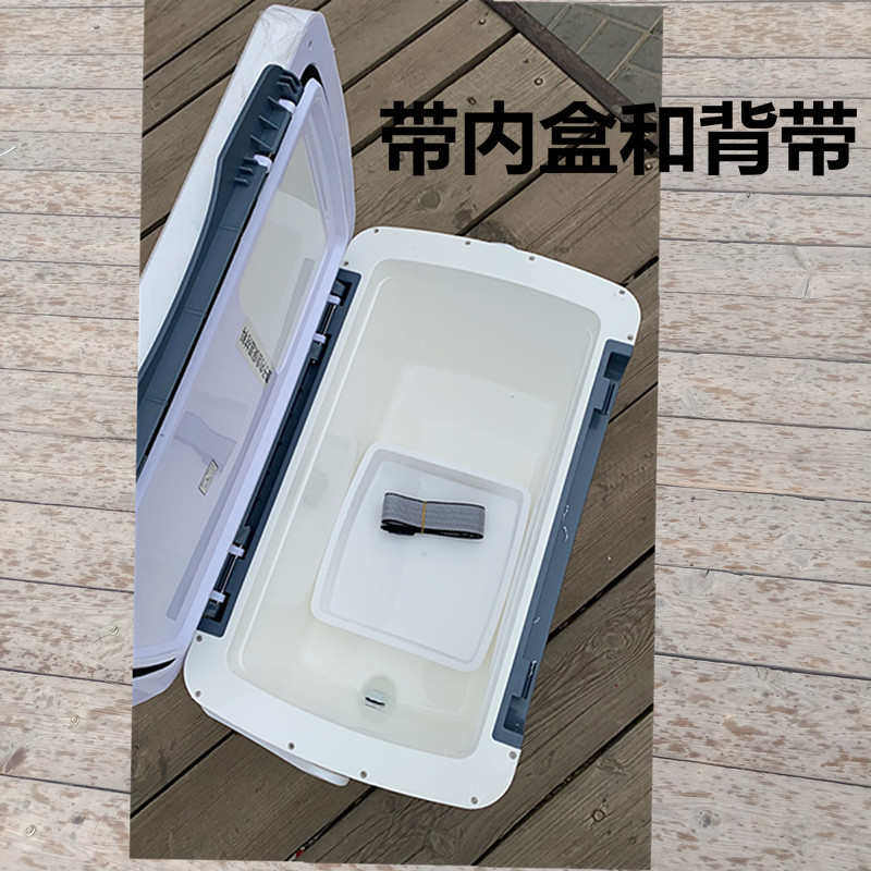 钓鱼箱子箱冷藏升升降带四脚钓  盒活鱼聚氨酯内背带32抗压保温箱