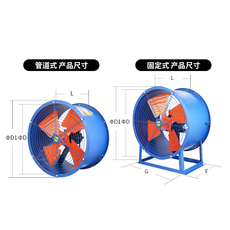SF-4轴流风机通风排烟CWS风圆力筒管道式通6风机强排风机机380v2.