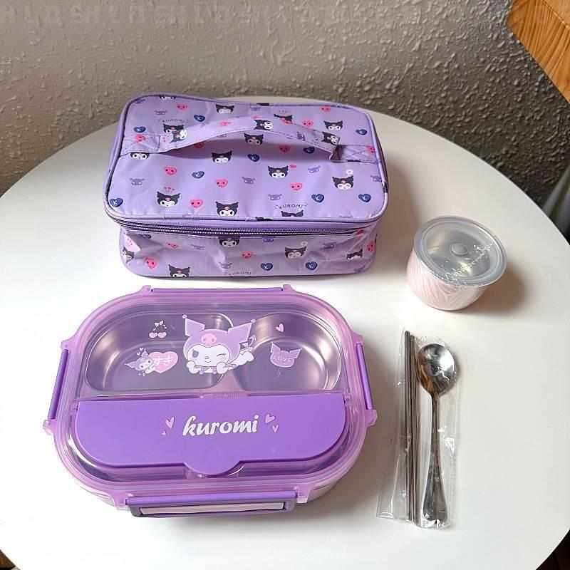 Lunchbox Kuromi Tableware Set Insulated Sanrio Kids 316 Food