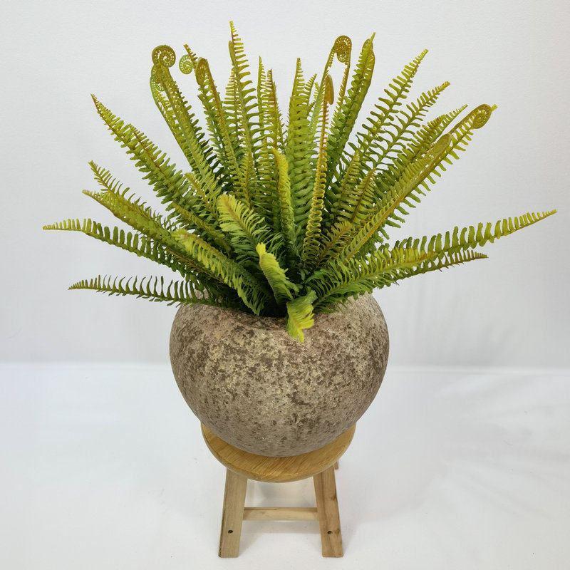 仿真18叶波斯蕨草绿植盆栽客厅装饰盆景摄影道具仿真植物摆件