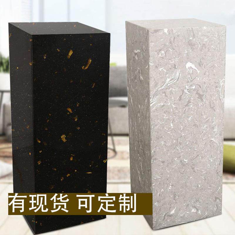 黑金沙大理石底座酒店雕塑展示台软装饰品摆件摆台艺术品天然基座