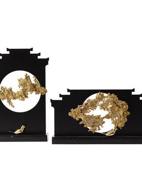 新中式摆件简约现代售楼部玄关客厅电视柜样板间茶室禅意软装饰品