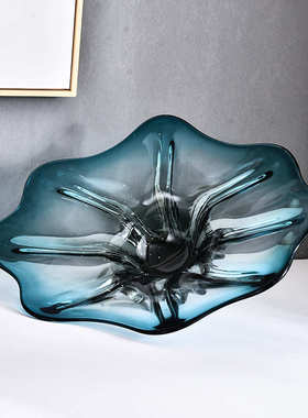 欧式奢华水晶果盘创意款装饰摆件家居饰品水晶玻璃水果盘