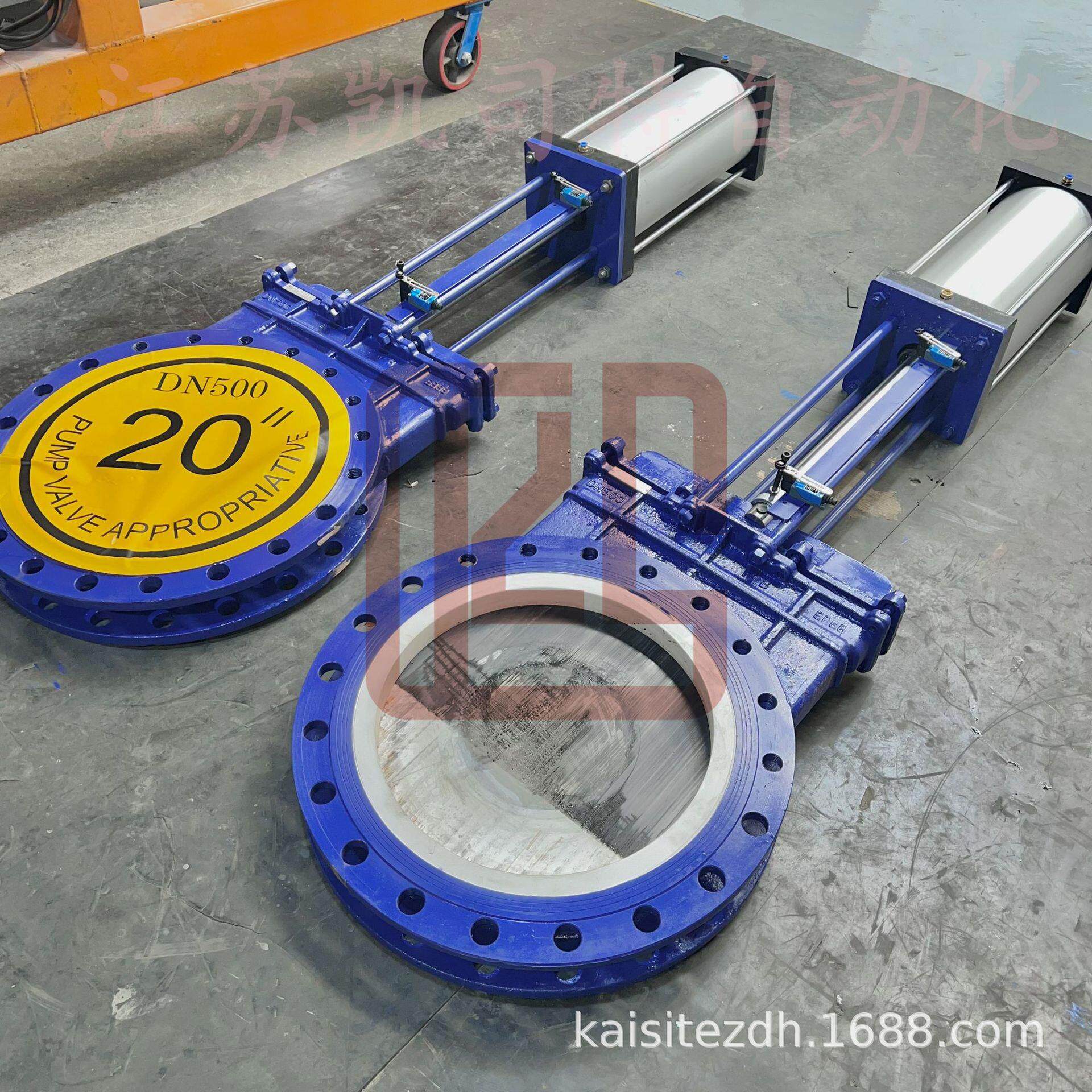 凯司特气动陶瓷刀型闸阀灰渣陶瓷耐磨插阀PZ673TC-10CDN600