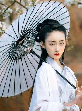 拾梦日式古风长柄真丝油纸伞和伞和风伞古典古装伞摄影渐变汉服伞