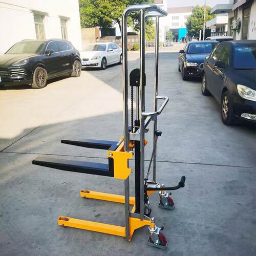 厂家生产PJ手动堆高车 虎力HU-LIFT手动液压升高车升降装卸叉车