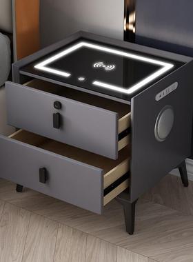 智能床头柜现简家代简约软包网红极线易无66222充电主卧室多功能