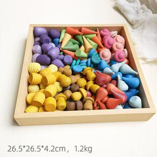 Toys Montes Creative Parts Constructor Set Wooden Loose Baby