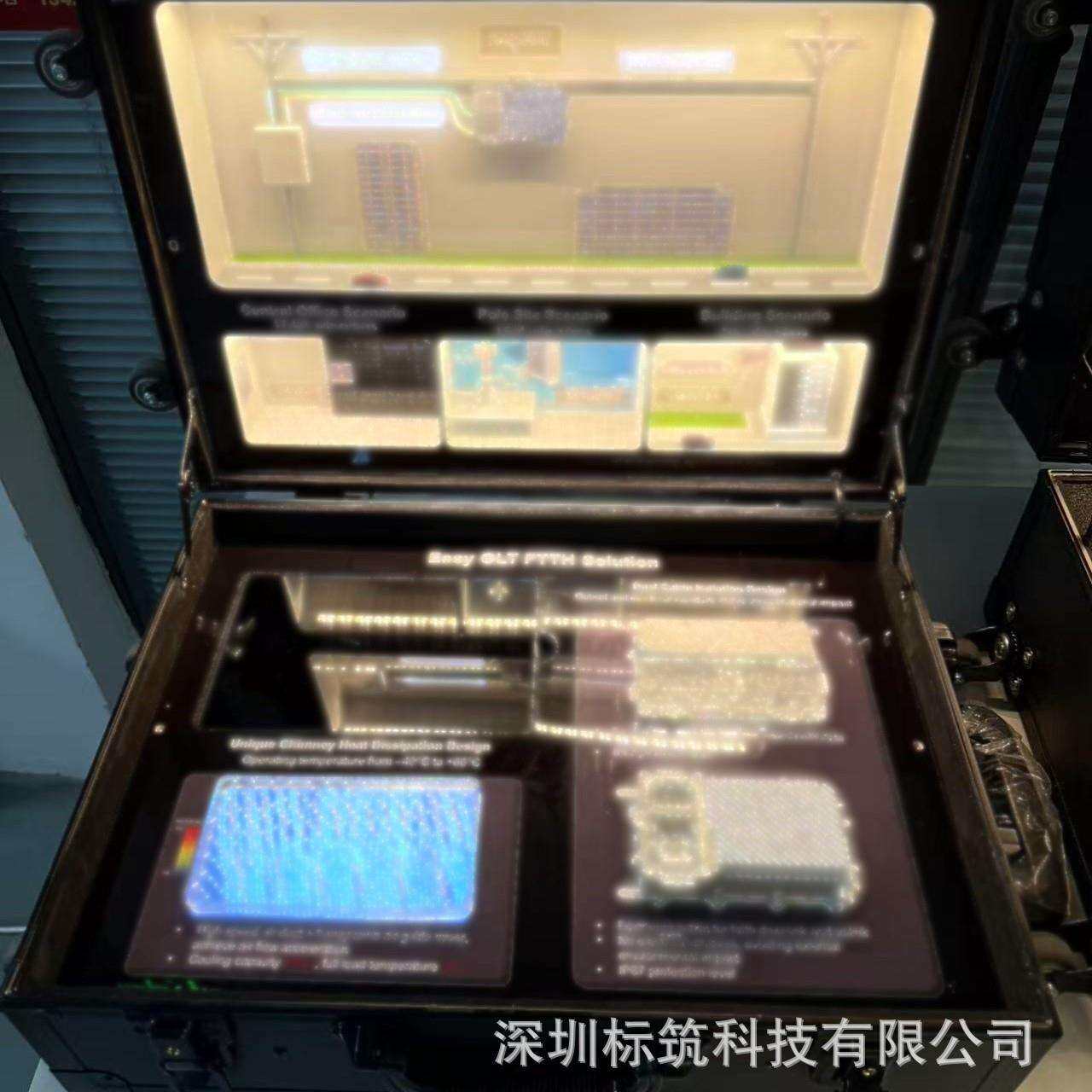 EasyOLT展箱带Pad装置黑色拉杆展示箱模型铝合金边框
