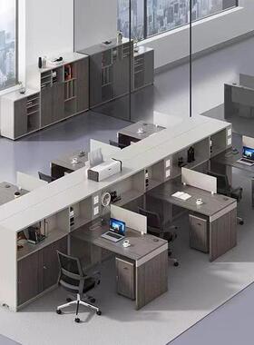 办公桌GAO椅组合职员工位双人6屏风断卡座4财务隔桌子办公室合组