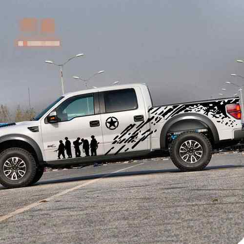 D-123江铃域虎皮卡拓陆者全车贴纸大柴神整车拉花威虎风骏5 6改装