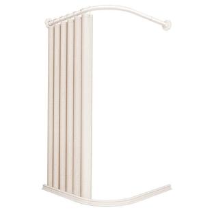 浴帘浴室卫生间弧形防水淋浴房洗澡干湿分离隔断拉帘免打孔l之满