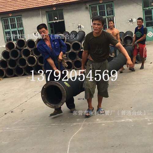 大口径胶管 16寸法兰排水胶管DN400mm排吸胶管 吸水钢丝橡胶管