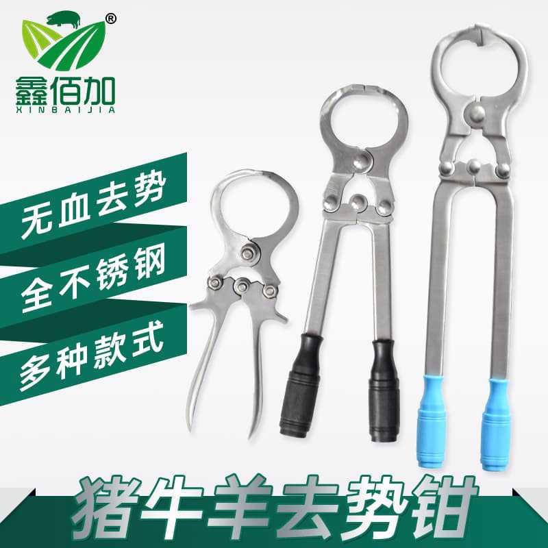 羊用去势钳无血羊蛋夹 猪牛羊去势钳 不锈钢公羊去势钳动物阉割钳
