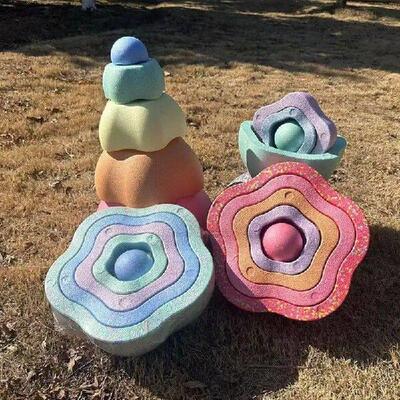 PP Balance Stepping Rainbow Stone Kids Sports Toys Touch