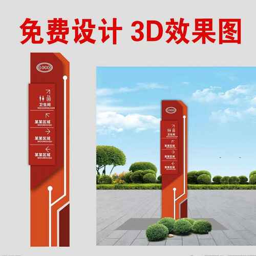导向牌导视牌不锈钢户外发光广告牌景区指示牌灯箱广告仿木宣传栏