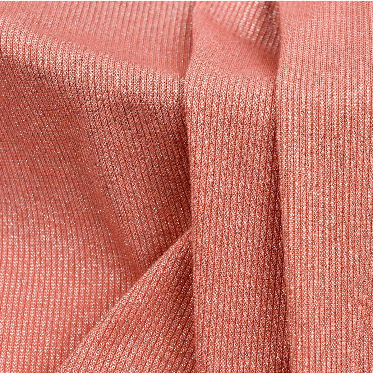 现货2螺纹春夏布罗纹厚 丝银丝*针织面料针织亮闪光2线新款金银丝