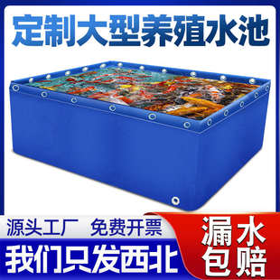帆布鱼池蓄水养殖池大型养鱼水箱养殖池专用防水篷布游泳池布家用