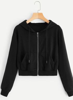 女 Crop top Hoodie Hoodies For Women Pullover Cropped Cute