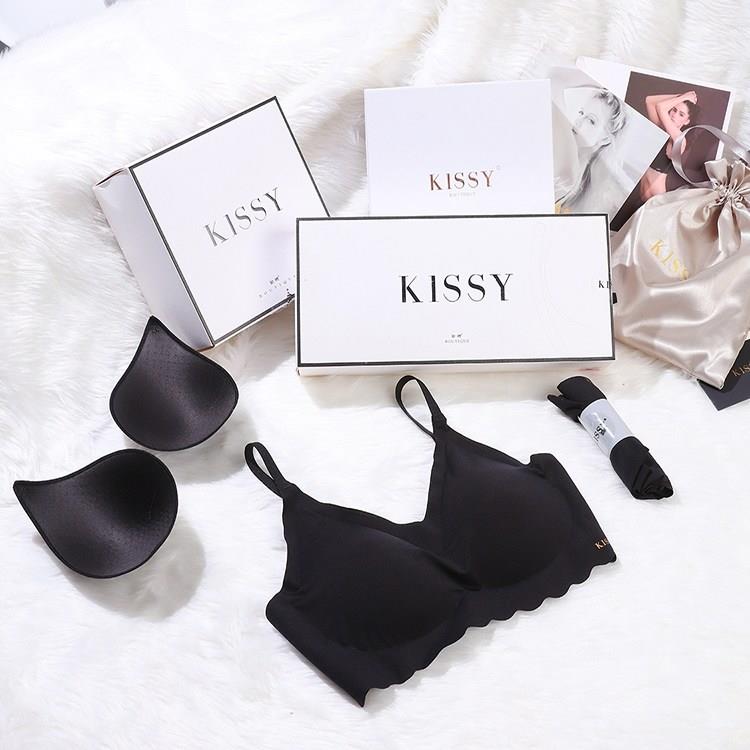 正品kissy内衣经典款无痕无钢圈聚拢胸罩套装女如舒适背心胸罩吻