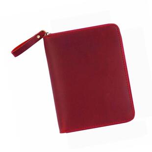 Zippered Cover Leather Field 3.5x5.5Inch Pocket for Vintage